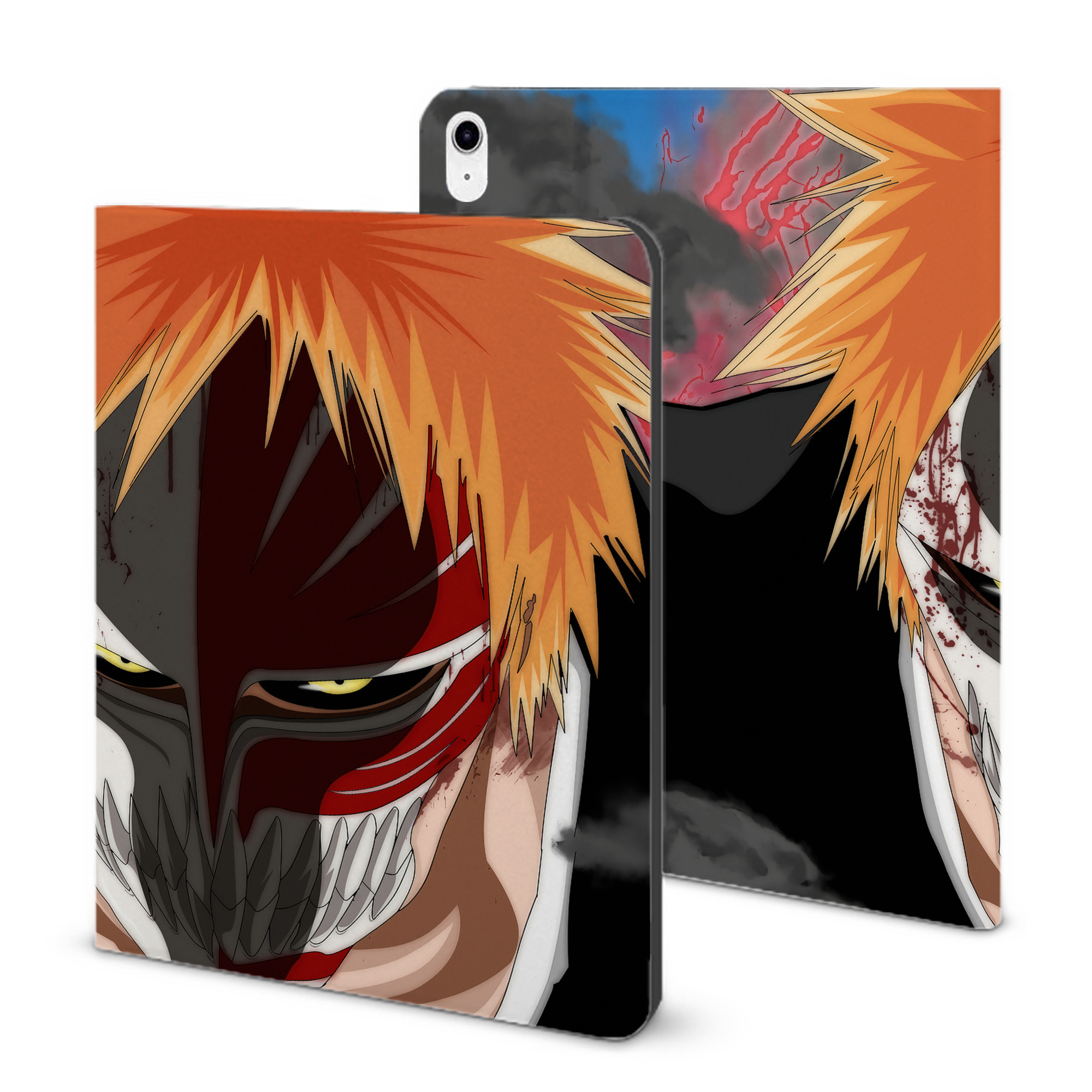 （画像用） ブリーチ BLEACH IPad ケース ブック型 PUレザー TPU 耐衝撃 軽量 薄型 ペン収納なし 全面保護 IPad 各モデル対応